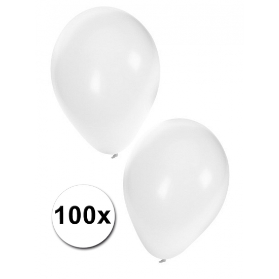 100 huwelijk party ballonnen wit