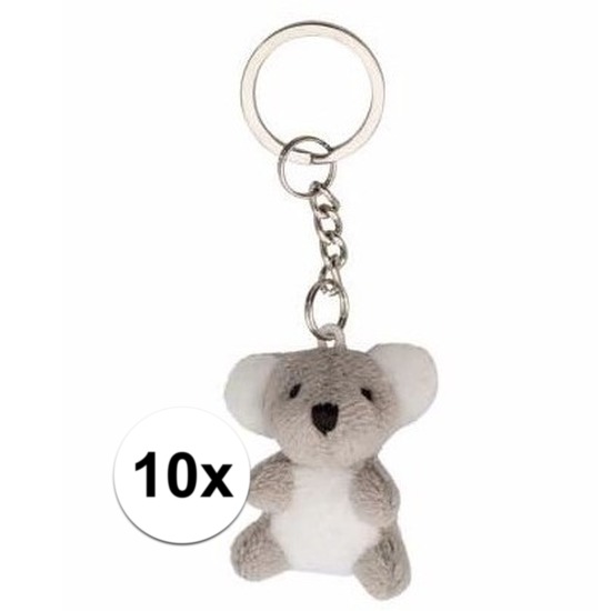 10x stuks tas sleutelhangers koala beertje 6 cm