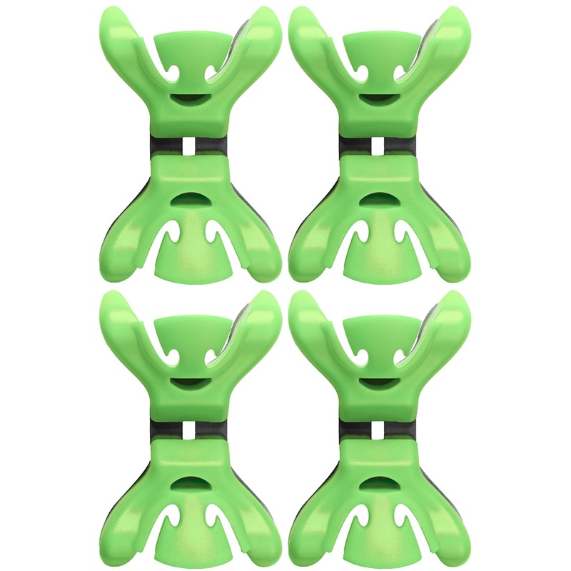 12x Kerstkaarten-geboortekaartjes ophangen klemmen groen zonder plakband-spijkers-schroeven