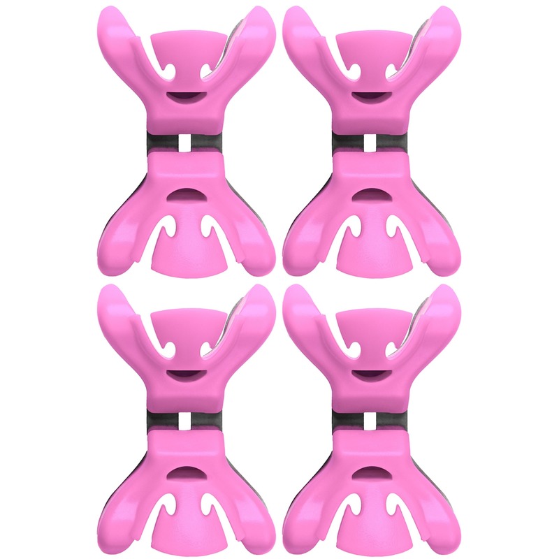 12x Kerstkaarten-geboortekaartjes ophangen klemmen roze zonder plakband-spijkers-schroeven