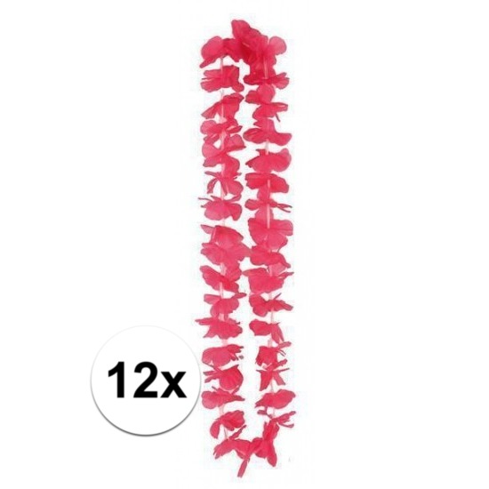 12x Roze Hawaii slingers 110 cm