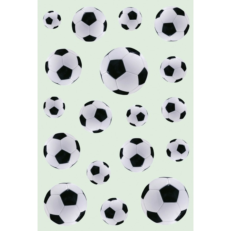 162x Zwart-witte voetbal stickertjes voor kinderen