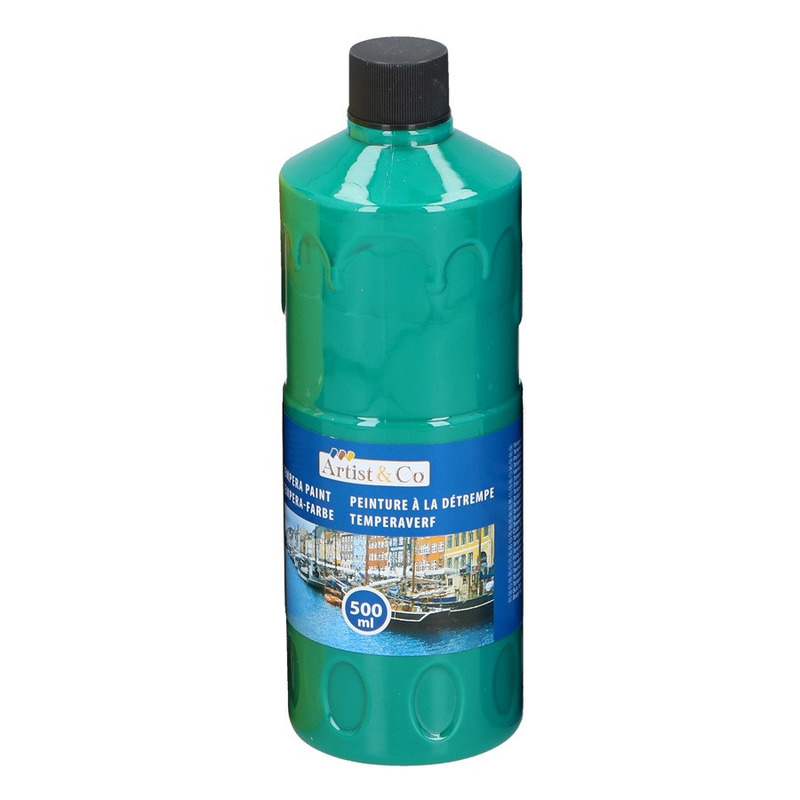 1x Acrylverf-temperaverf fles groen 500 ml