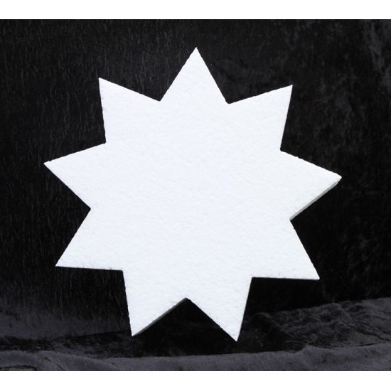 1x Piepschuim vormen 9-punts ster 30 cm hobby-knutselmateriaal