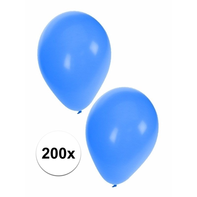 200 Blauwe party ballonnen