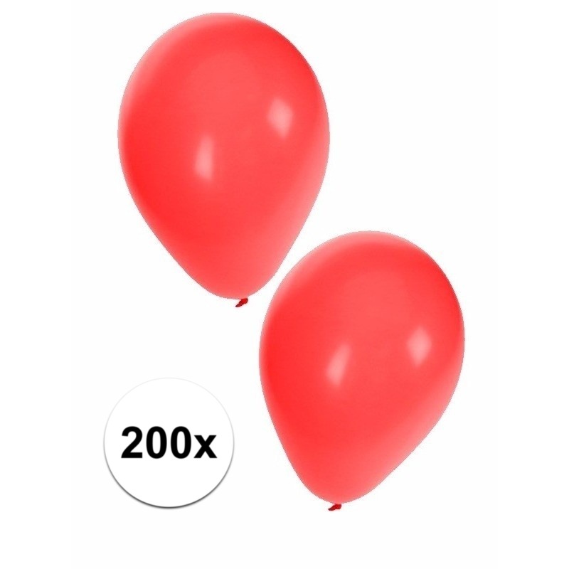 200 Rode party ballonnen