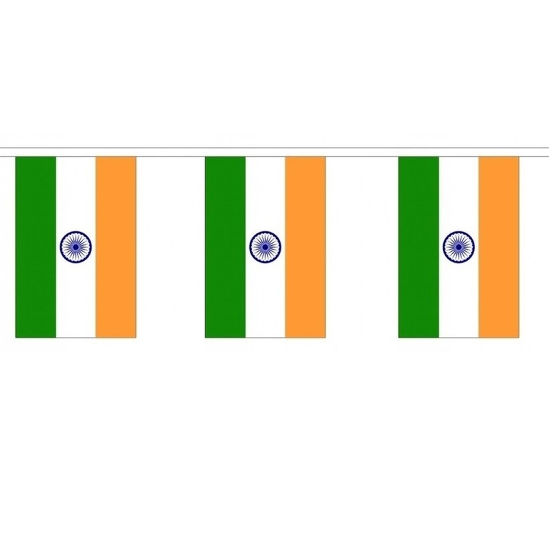 2x Buiten vlaggenlijn India 3 meter