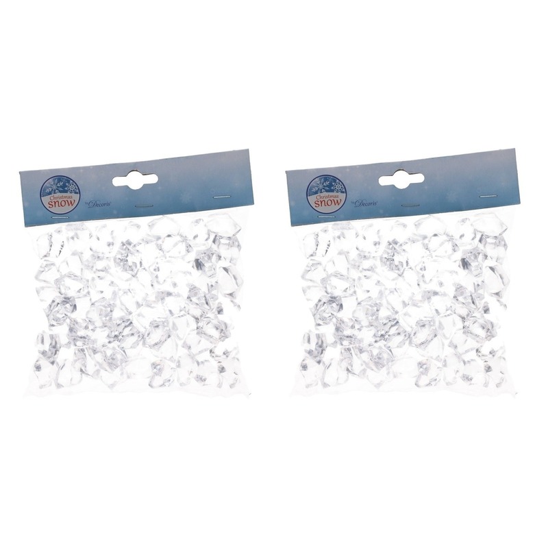 2x Doorzichtige horeca ijsblokjes-ijsklontjes decoraties 3 cm kunststof
