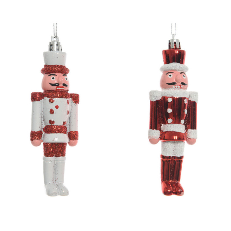 2x Kersthangers notenkrakers poppetjes-soldaten 12,5 cm