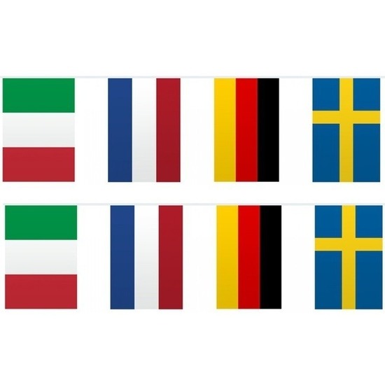2x Vlaggenlijn Europese landen