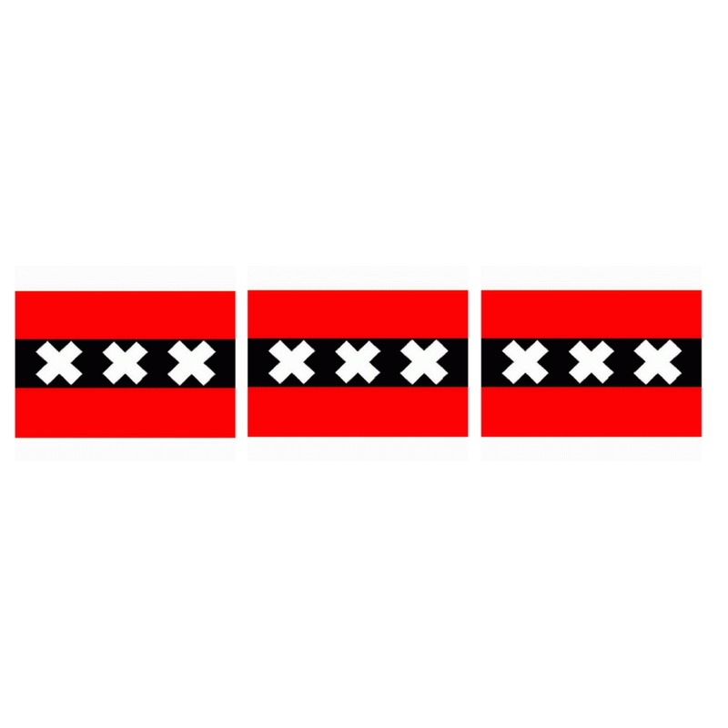3x Vlag van Amsterdam