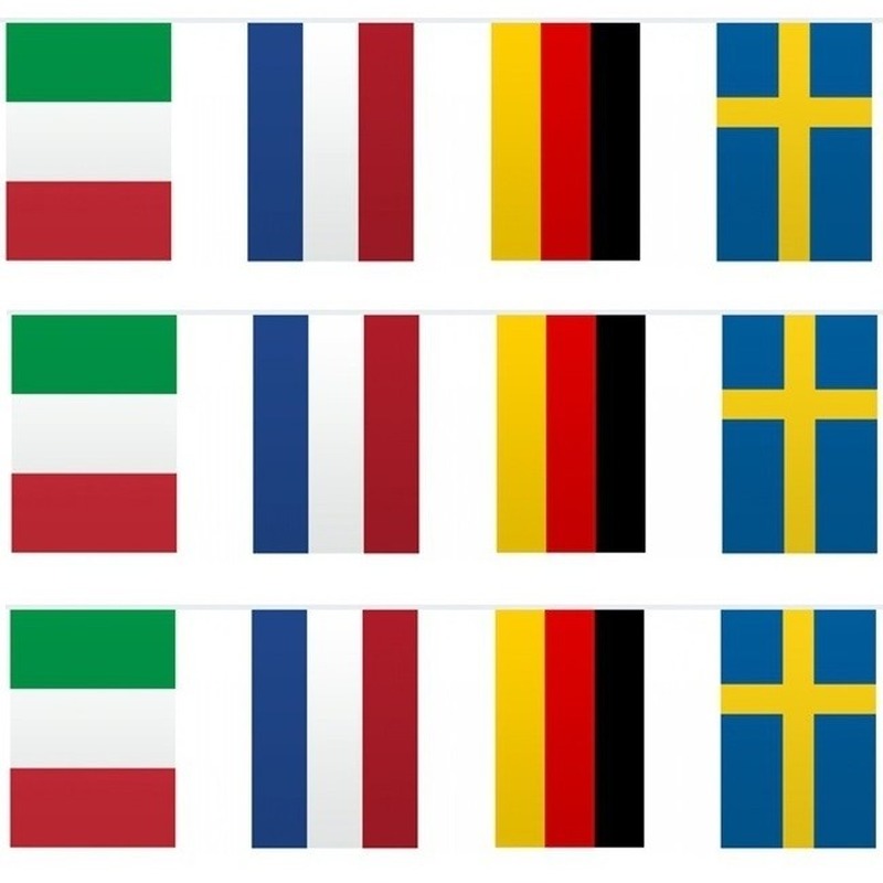 3x Vlaggenlijn Europese landen