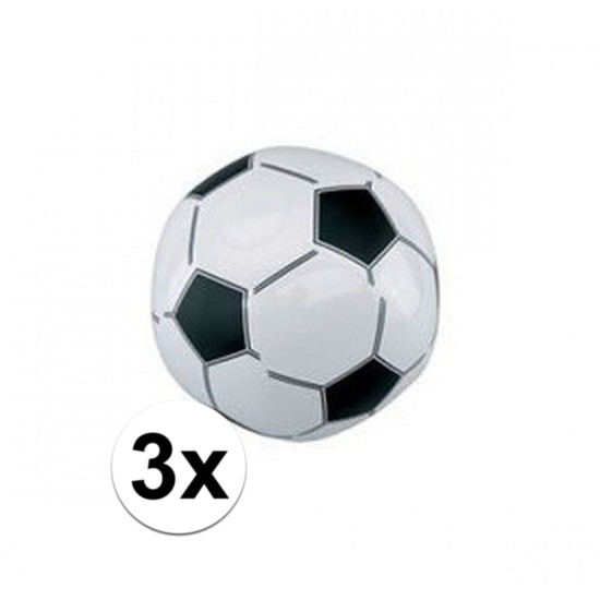 3x Voetbal strandballen 30 cm