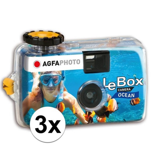 3x Wergwerpcameras-fototoestellen waterdicht 27 kleurenfotos