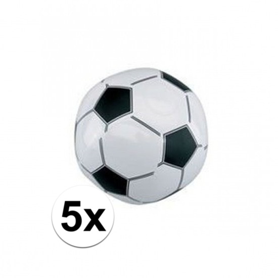 5x Voetbal strandballen 30 cm