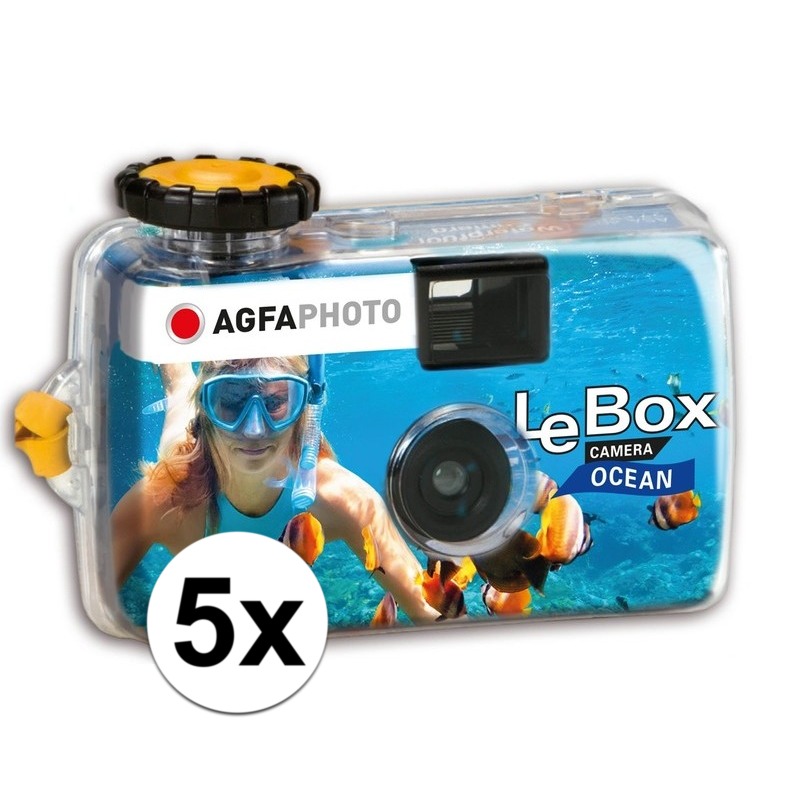5x Wergwerpcameras-fototoestellen waterdicht 27 kleurenfotos