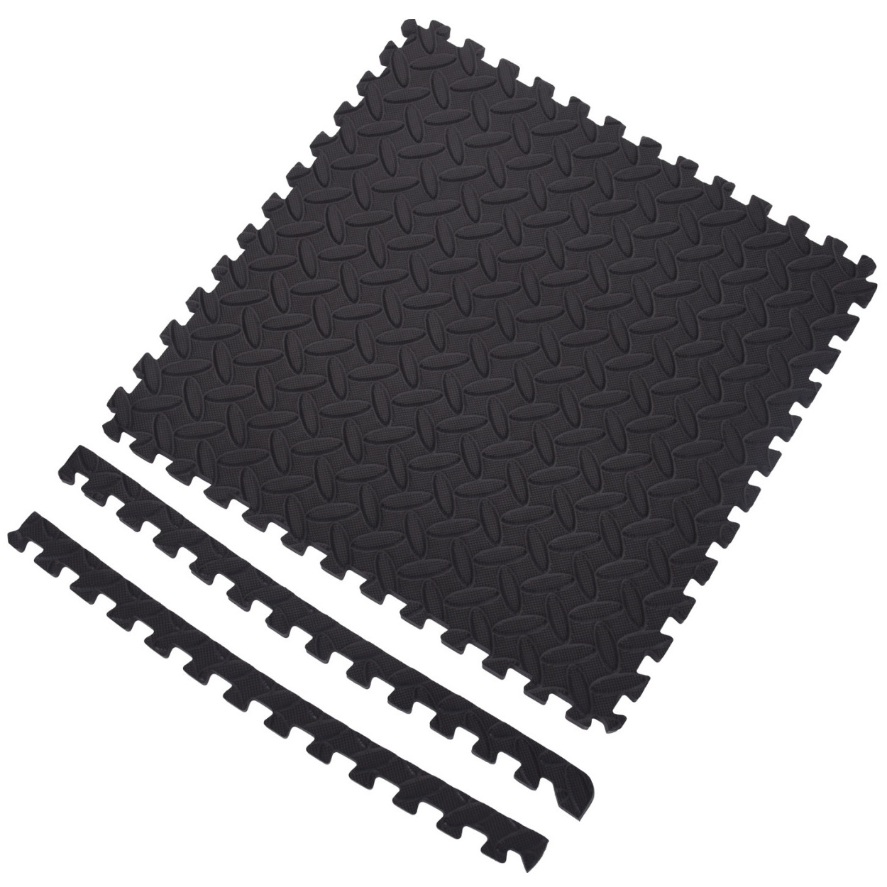 6x Foam vloermat-zwembad tegels antraciet-zwart 40 x 40 cm