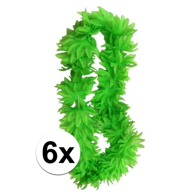 6x Tropische slingers fluor groen