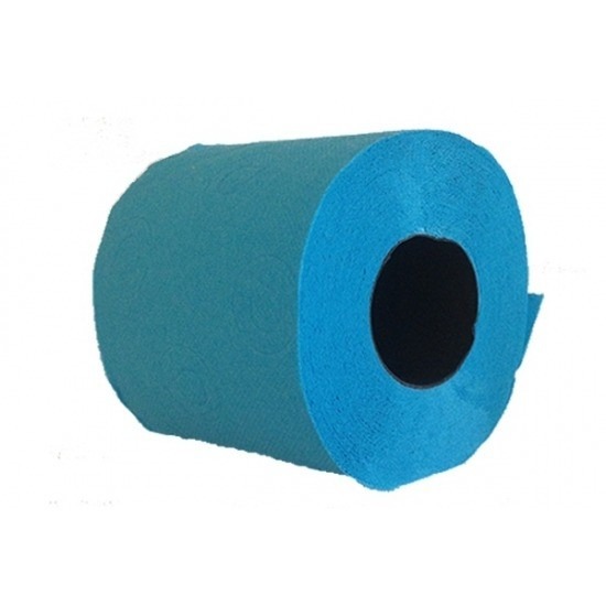6x Turquoise toiletpapier rol 140 vellen