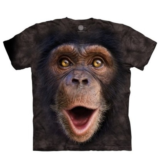 Aap dieren T-shirt Chimpansee jong voor volwassenen