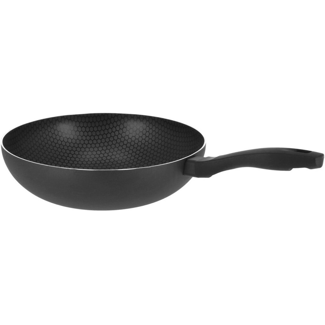 Aluminium zwarte wok-wokpan Mare met anti-aanbak laag 29 cm