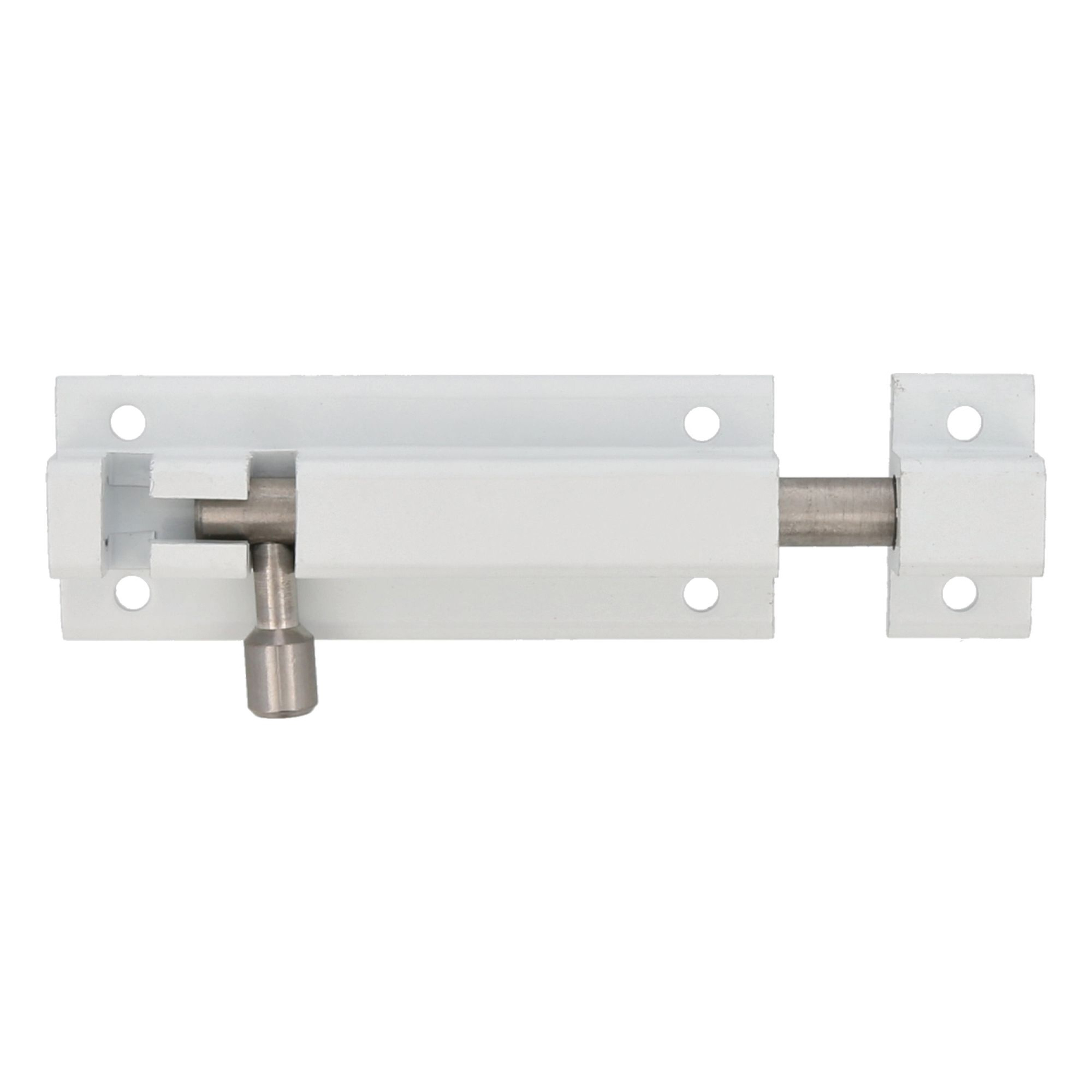 AMIG schuifslot-plaatgrendel aluminium 15 cm wit deur schutting raam