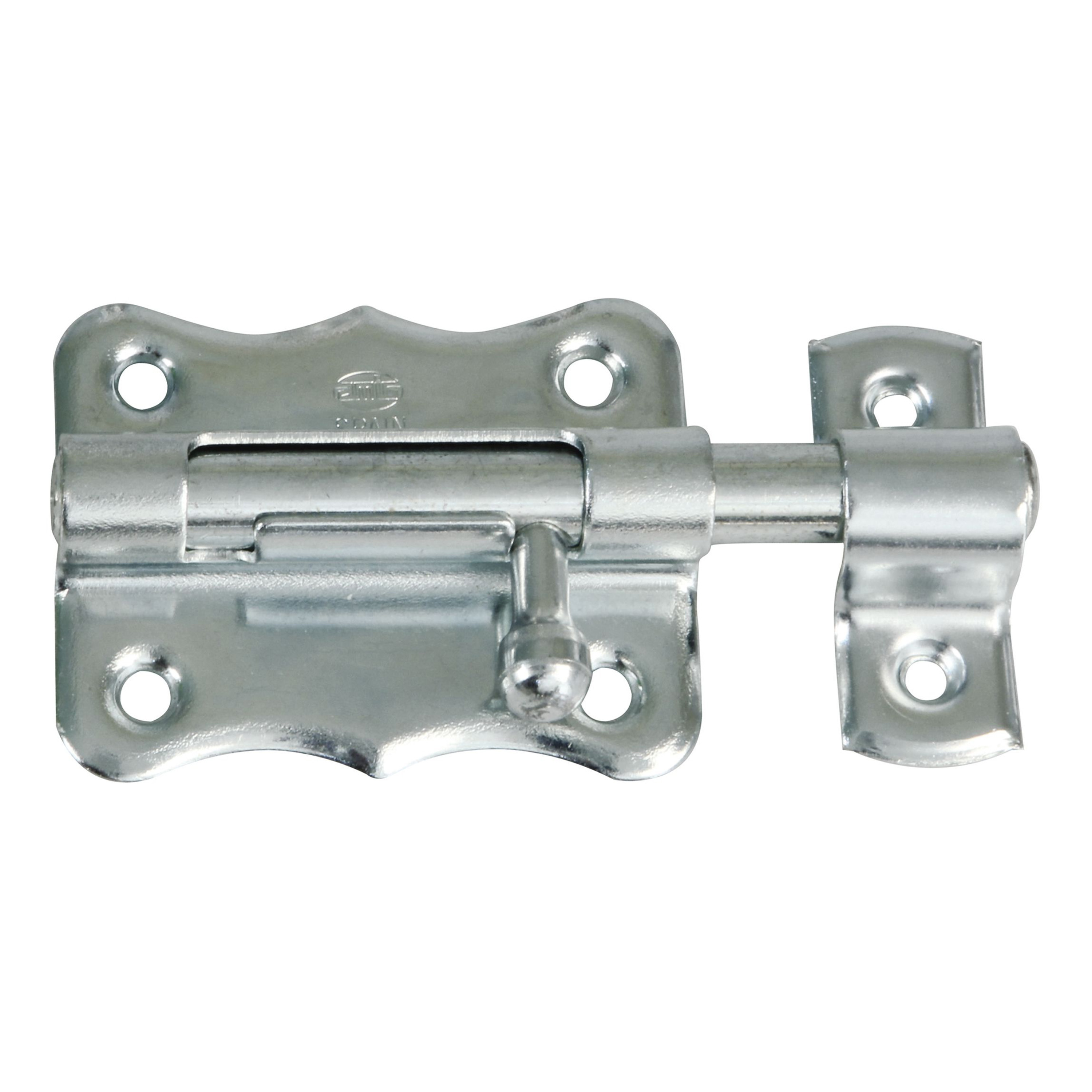 AMIG schuifslot-plaatgrendel staal 3.5 x 3.3 cm verzinkt zilver deur poort