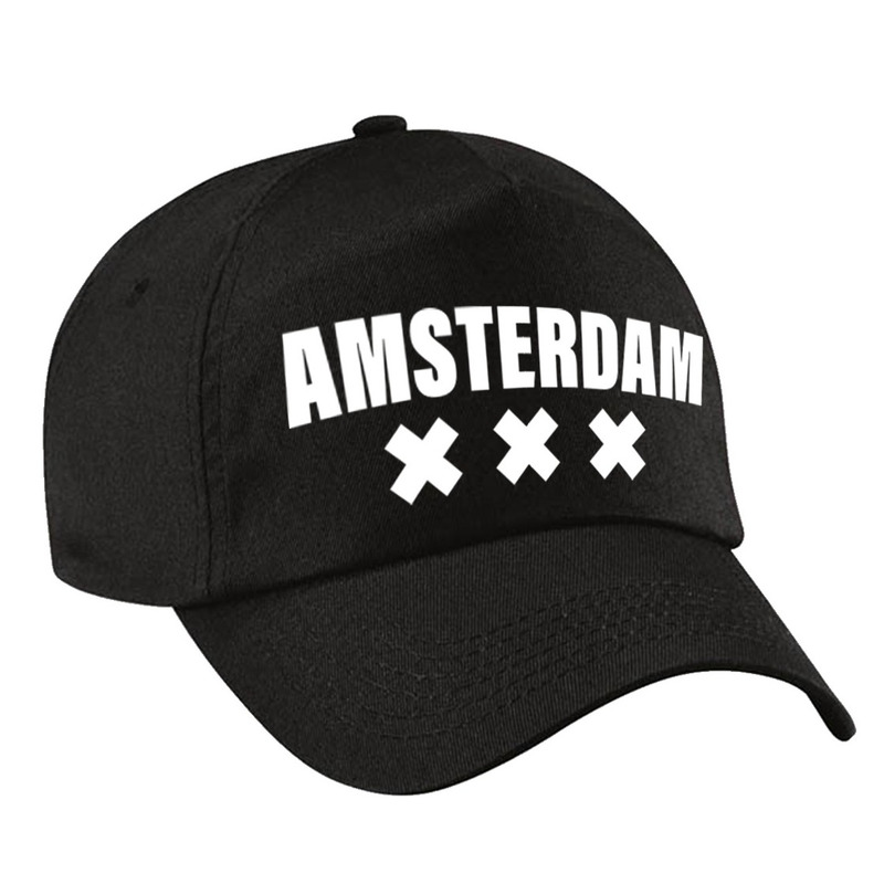 Amsterdam pet -cap zwart volwassenen