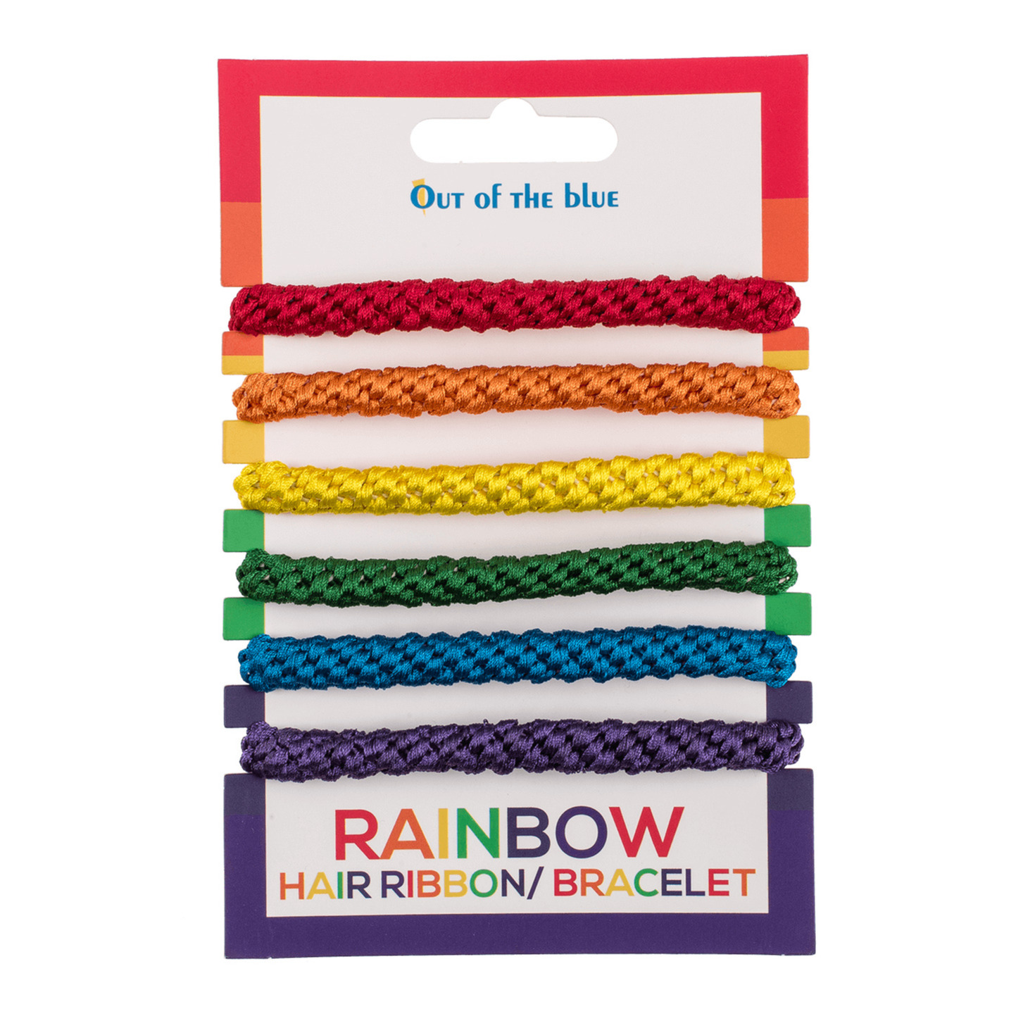 Armbandjes-haarbandjes Gay Pride-Regenboog thema kleuren setje van 6x stuks