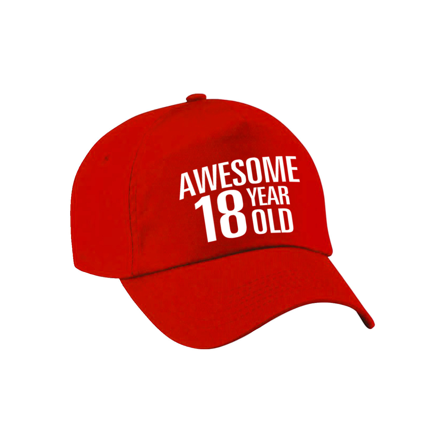 Awesome 18 year old verjaardag pet-cap rood voor dames en heren
