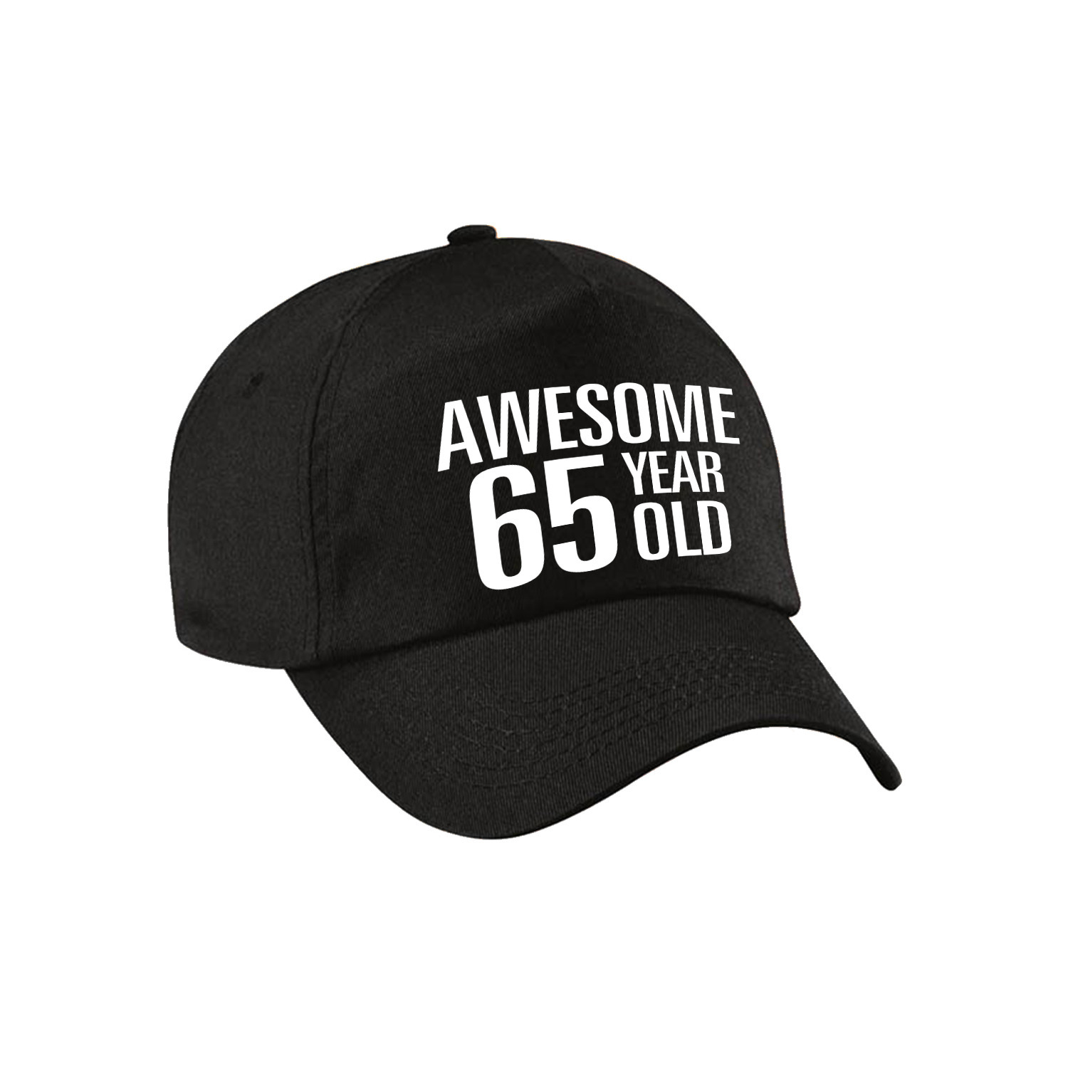 Awesome 65 year old verjaardag pet-cap zwart voor dames en heren