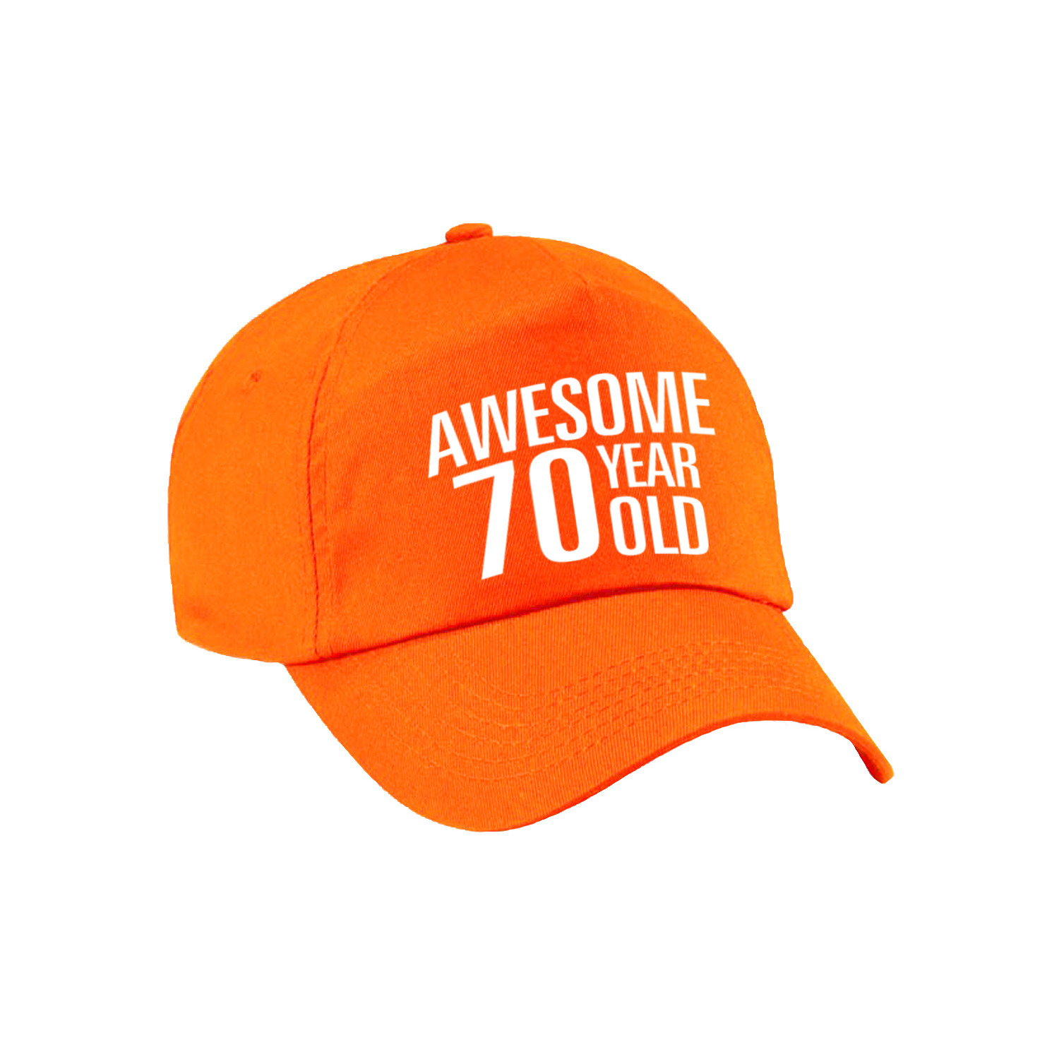 Awesome 70 year old verjaardag pet-cap oranje voor dames en heren