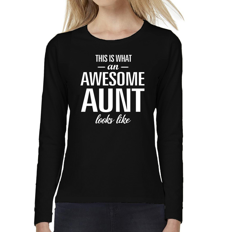 Awesome aunt-tante cadeau t-shirt long sleeves dames