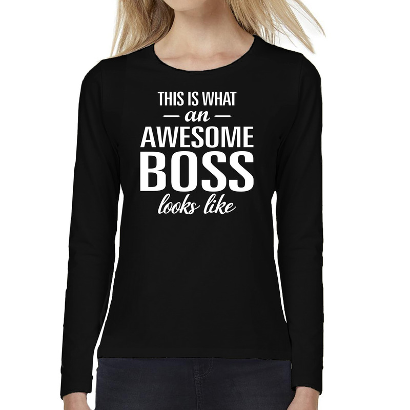 Awesome boss-baas cadeau t-shirt long sleeves dames