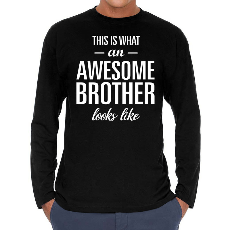 Awesome brother-broer cadeau t-shirt long sleeves heren