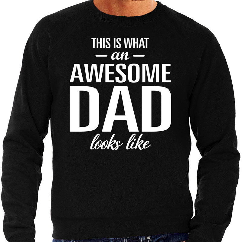 Awesome Dad cadeau sweater zwart heren Vaderdag cadeau