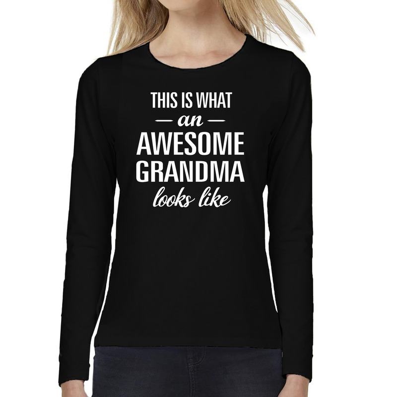 Awesome grandma-oma cadeau t-shirt long sleeves dames