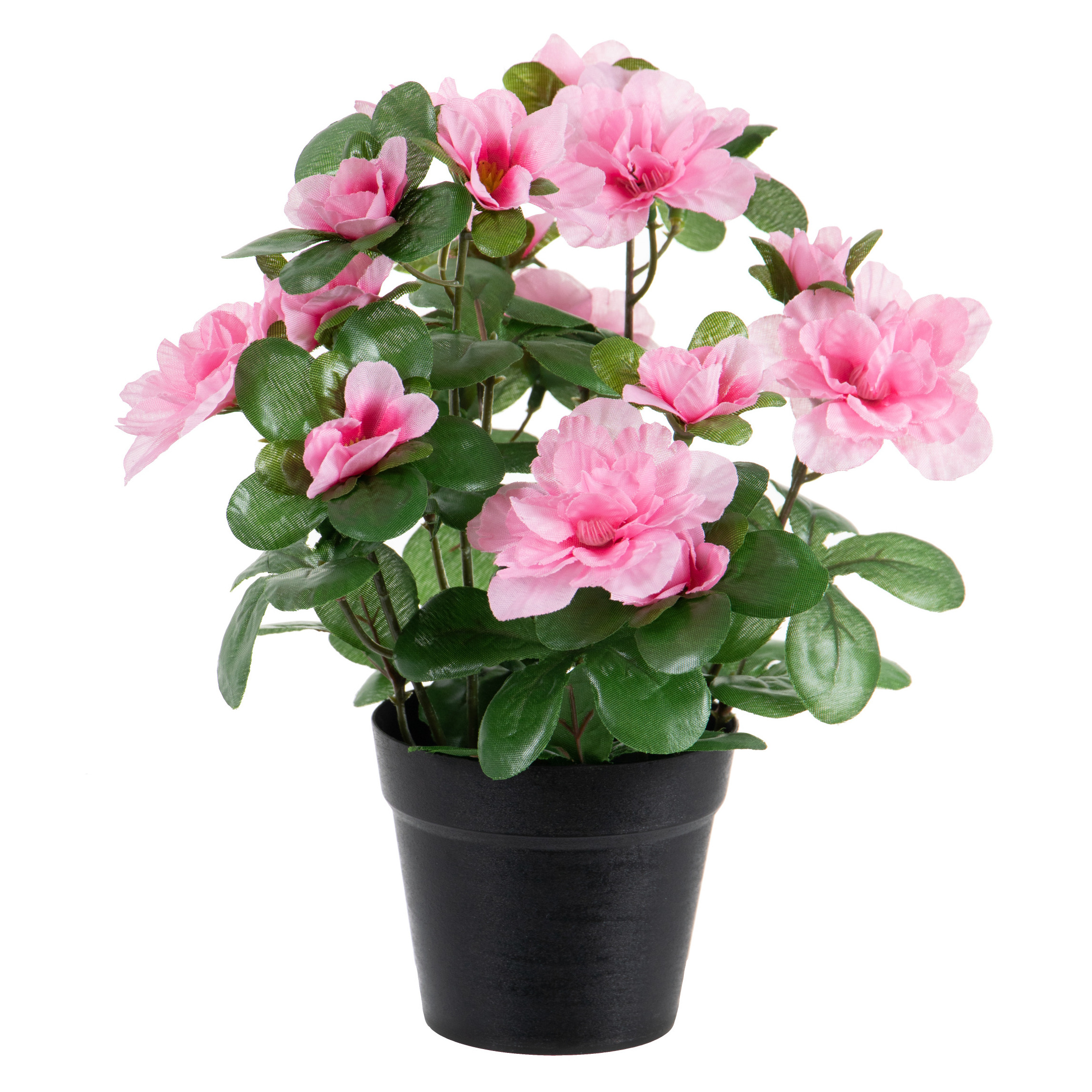 Azalea Kunstbloemen in pot roze H25 cm