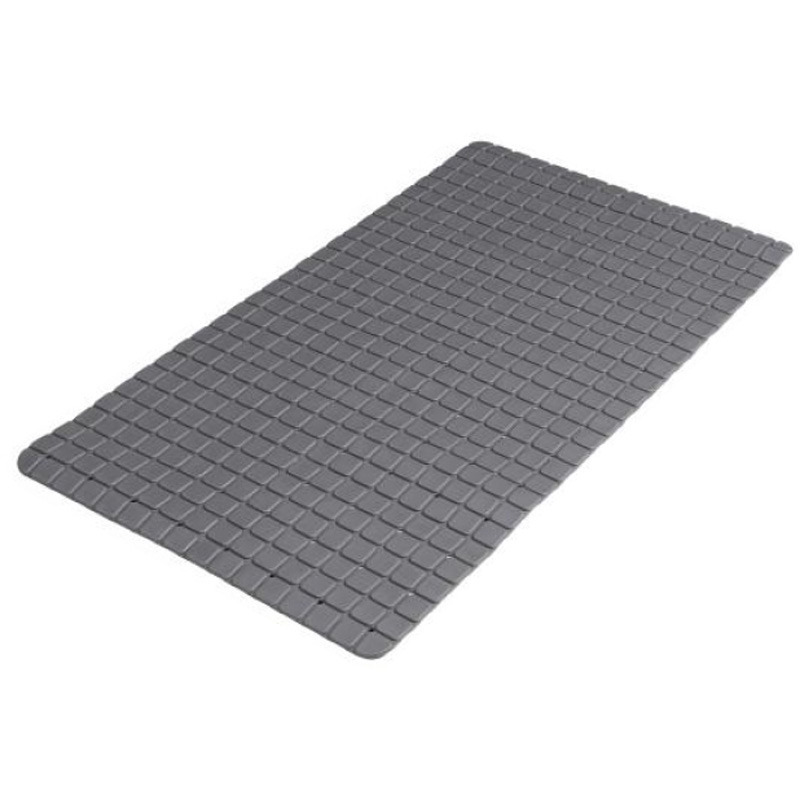 Badkamer-douche anti slip mat rubber voor op de vloer antraciet 39 x 69 cm