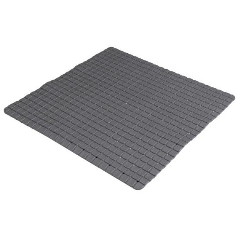 Badkamer-douche anti slip mat rubber voor op de vloer antraciet 55 x 55 cm