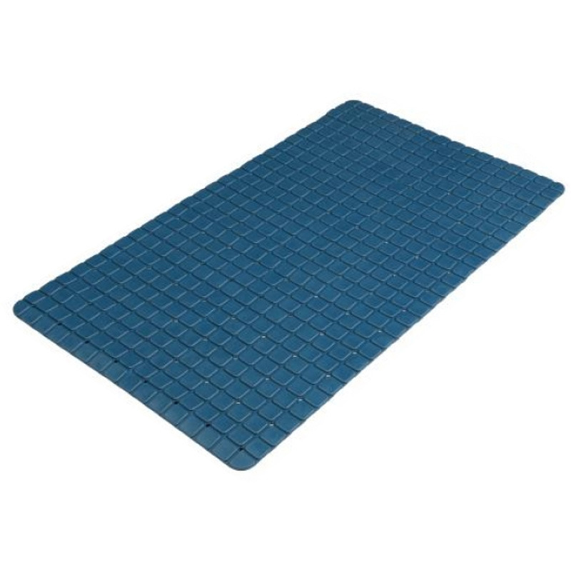 Badkamer-douche anti slip mat rubber voor op de vloer donkerblauw 39 x 69 cm