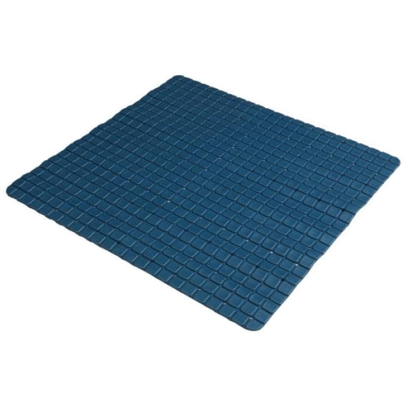 Badkamer-douche anti slip mat rubber voor op de vloer donkerblauw 55 x 55 cm