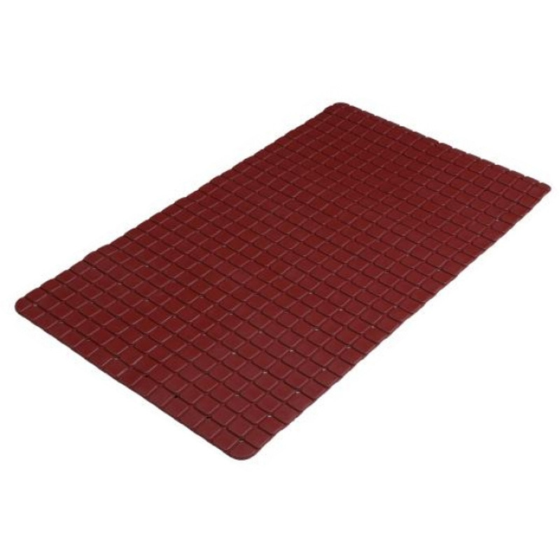 Badkamer-douche anti slip mat rubber voor op de vloer donkerrood 39 x 69 cm