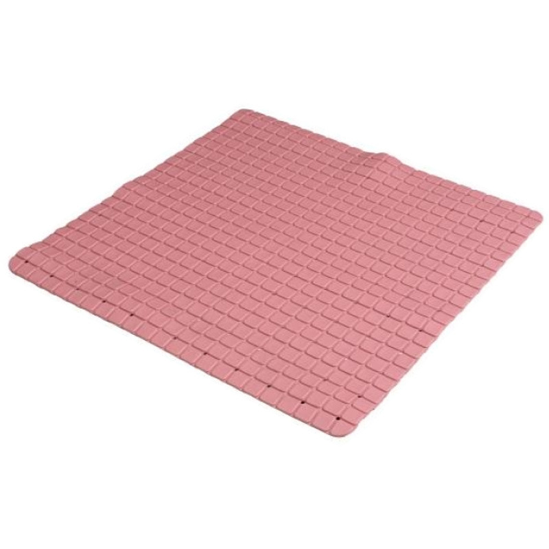Badkamer-douche anti slip mat rubber voor op de vloer oud roze 55 x 55 cm