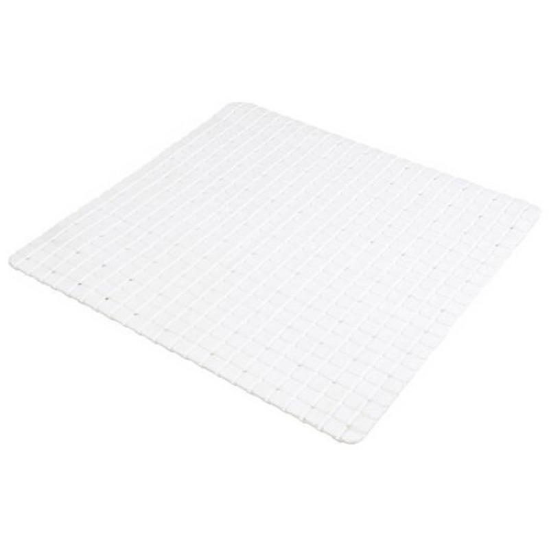 Badkamer-douche anti slip mat rubber voor op de vloer parel wit 55 x 55 cm