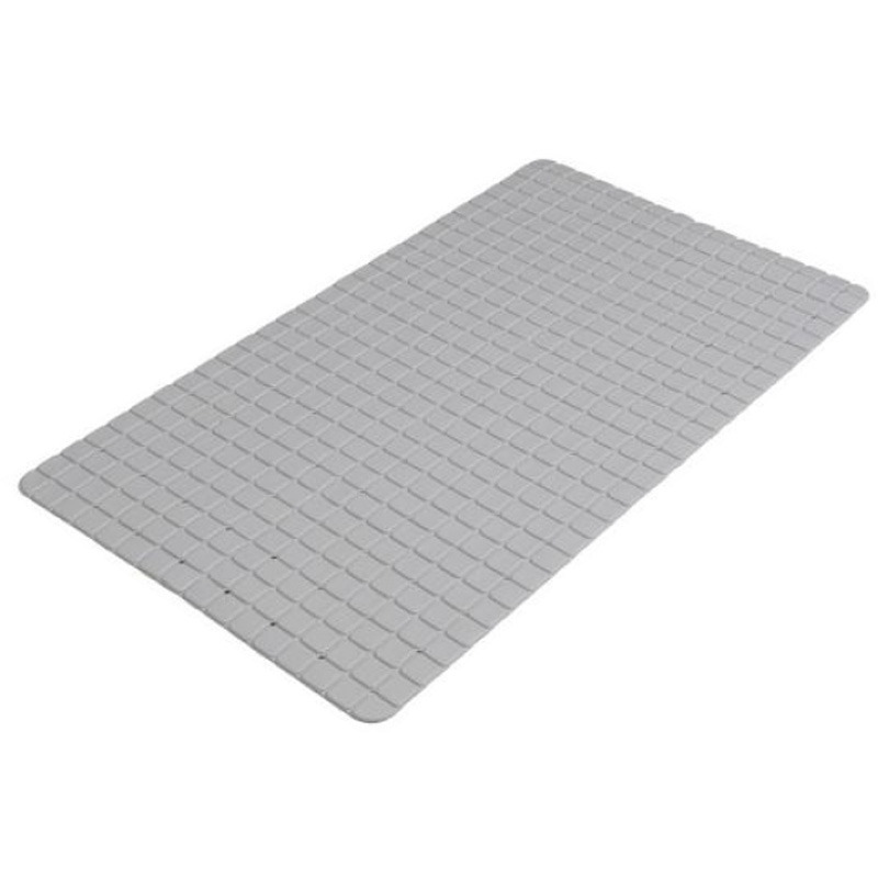 Badkamer-douche anti slip mat rubber voor op de vloer steengrijs 39 x 69 cm