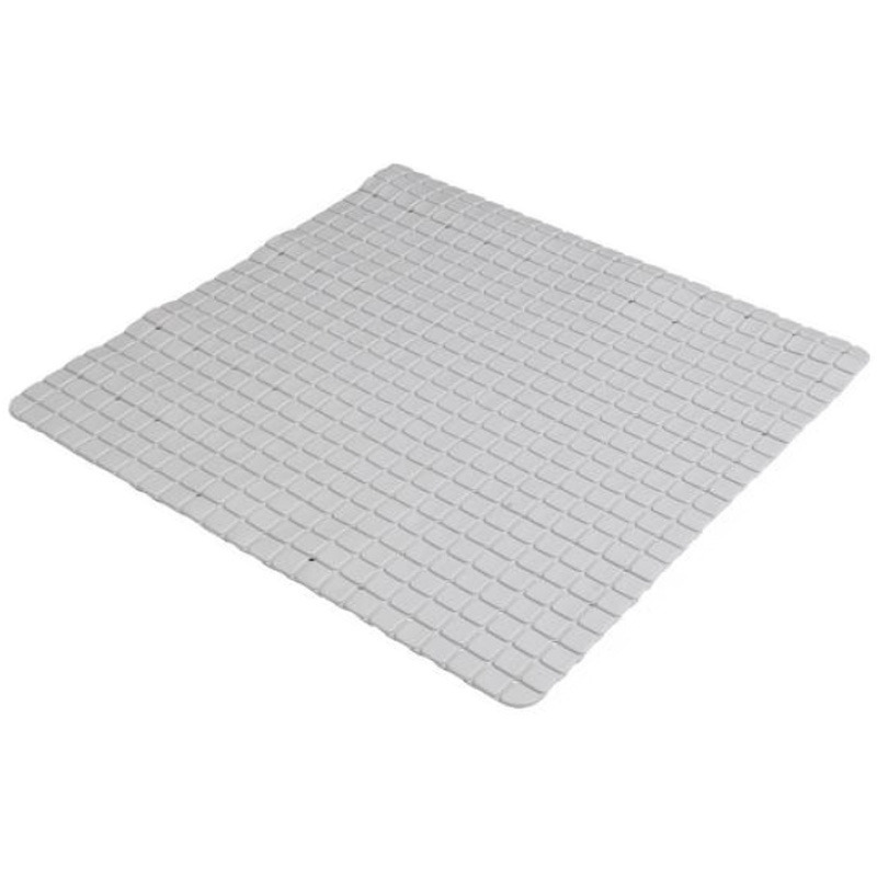 Badkamer-douche anti slip mat rubber voor op de vloer steengrijs 55 x 55 cm