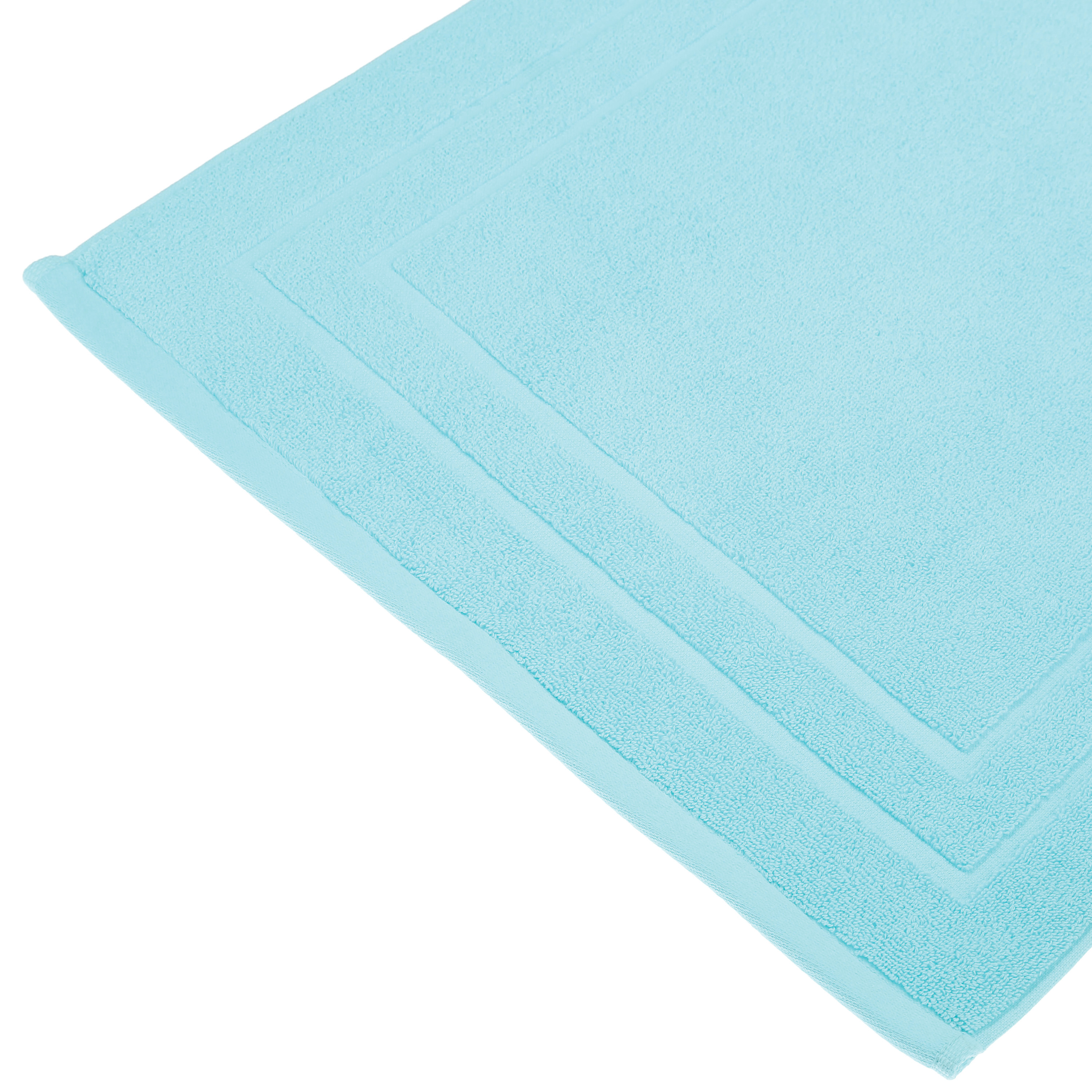 Badkamerkleed-badmat voor op de vloer aqua blauw 50 x 70 cm