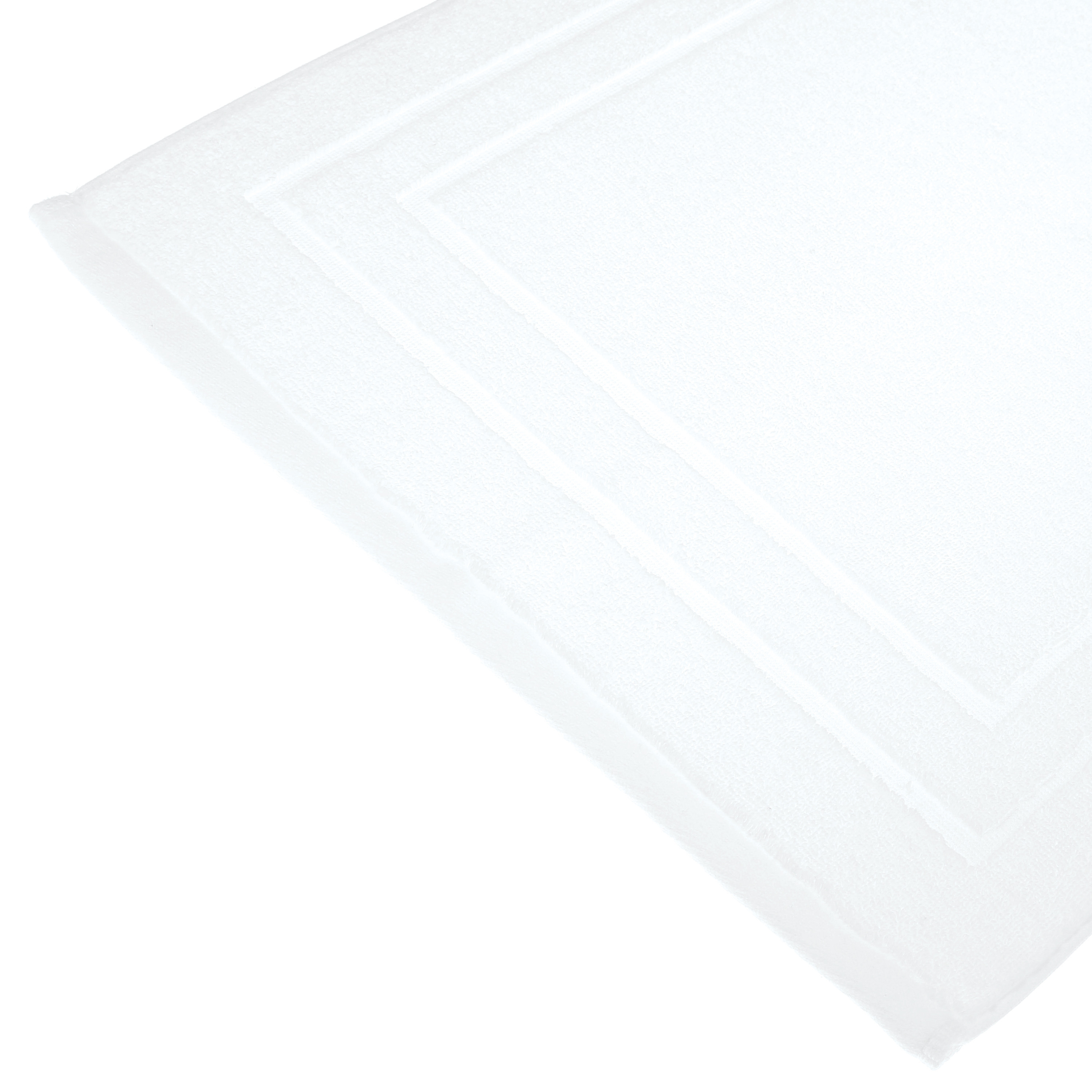 Badkamerkleed-badmat voor op de vloer ivoor wit 50 x 70 cm