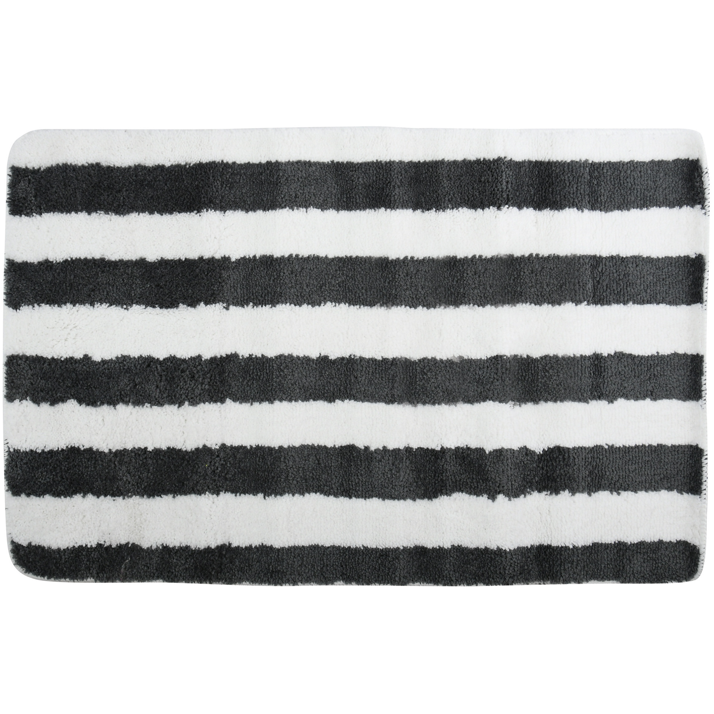 Badkamerkleedje-badmat tapijt kleedje voor op de vloer zwart-wit 50 x 80 cm
